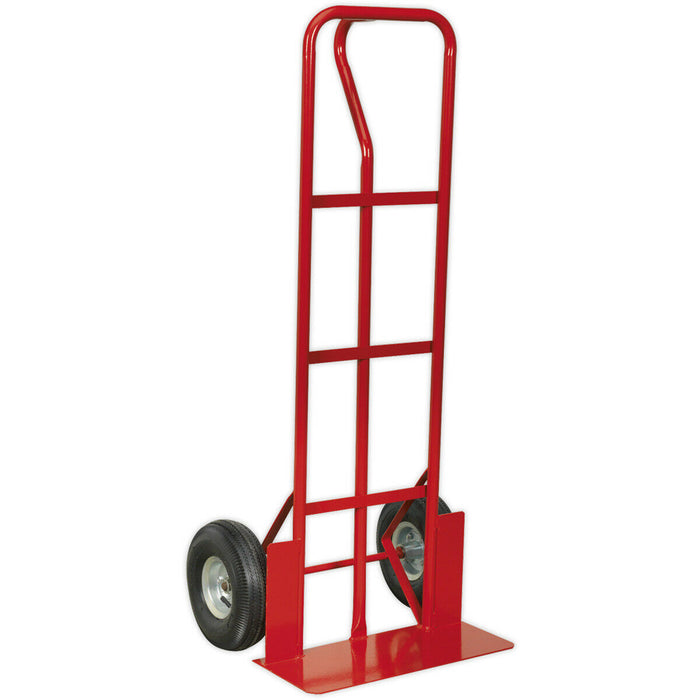 250kg Heavy Duty Sack Truck & 250mm Pneumatic Tyres - Deep Foot For Larger Boxes Loops