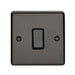 1 Gang 20A DP Single Switch BLACK NICKEL & Black Trim Appliance / Boiler Power Loops