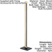 Floor Lamp Light Colour Black Brown Shade White Plastic Bulb LED 22W Included Loops