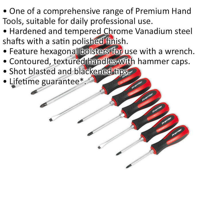 9 PACK Hammer Through Screwdriver Set - Hardened Steel Hammer Strike Chisel Caps Loops