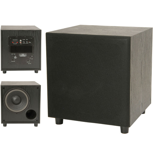 Quality 8 200W Active Sub/Subwoofer Bass Cabinet Home Cinema Hi Fi Stereo Amp