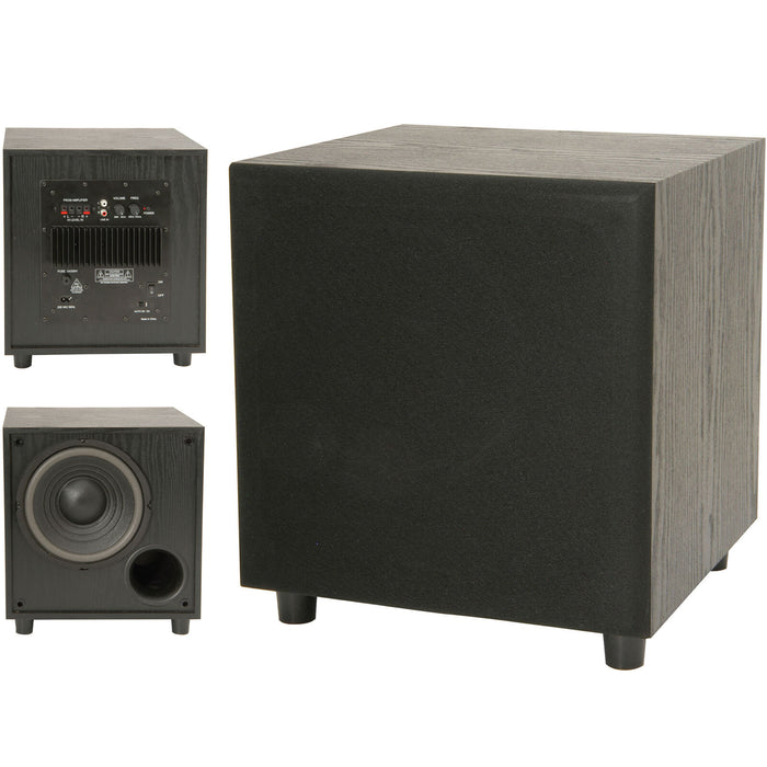 Quality 200W Active Sub/Subwoofer Bass Cabinet Home Cinema Hi Fi