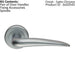 PAIR Straight Tapered Handle on Round Rose Concealed Fix Satin Chrome Loops