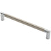 Larged Round Bar Mitred Door Handle 325 x 19mm Polished Chrome Satin Nickel Loops