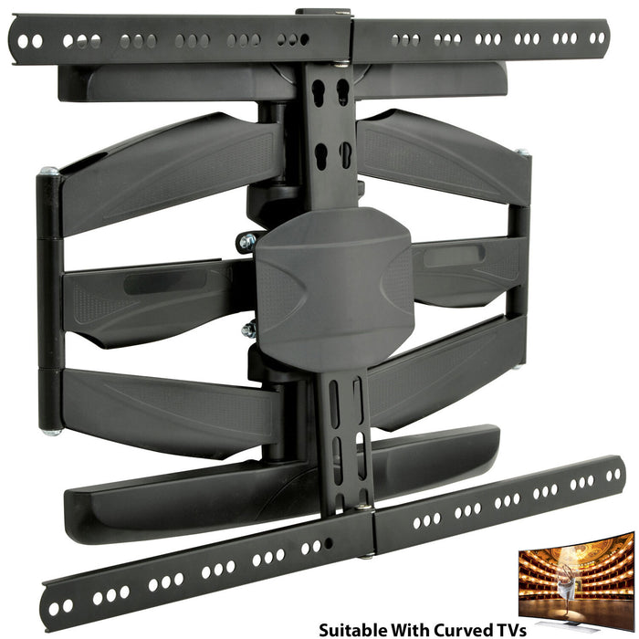 32" to 65" Full Motion Curved TV Wall Bracket Cantilever Tilting Screen Mount Loops