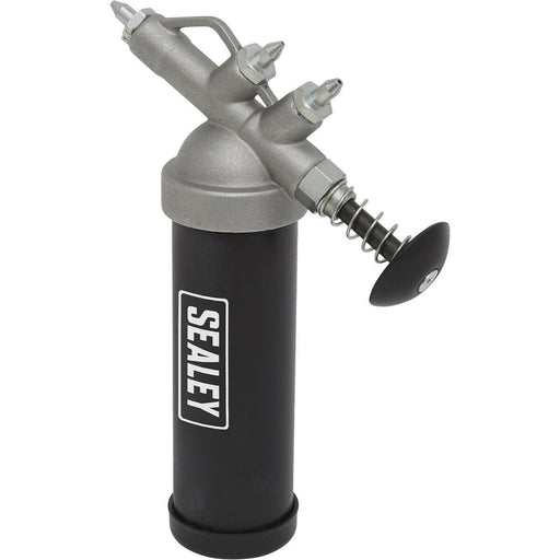 Push Type Mini Grease Gun - 3oz Cartridge Capacity - Three Nozzle Sizes Loops