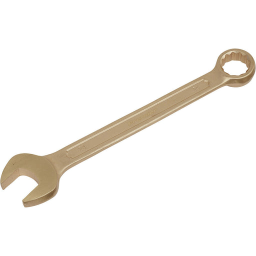 24mm Non-Sparking Combination Spanner - Open-End & 12-Point WallDrive Ring Loops