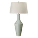 Table Lamp Matt Finished Pale Sage Green Ivory Cylinder Shade LED E27 60W Loops