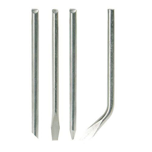 4 Piece 100W Soldering Iron Tips Set Bent Cut Off Point Chisel Tips Loops