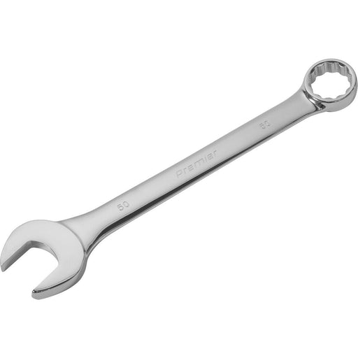 50mm EXTRA LARGE Combination Spanner - Open Ended & 12 Point Metric Ring Wrench Loops