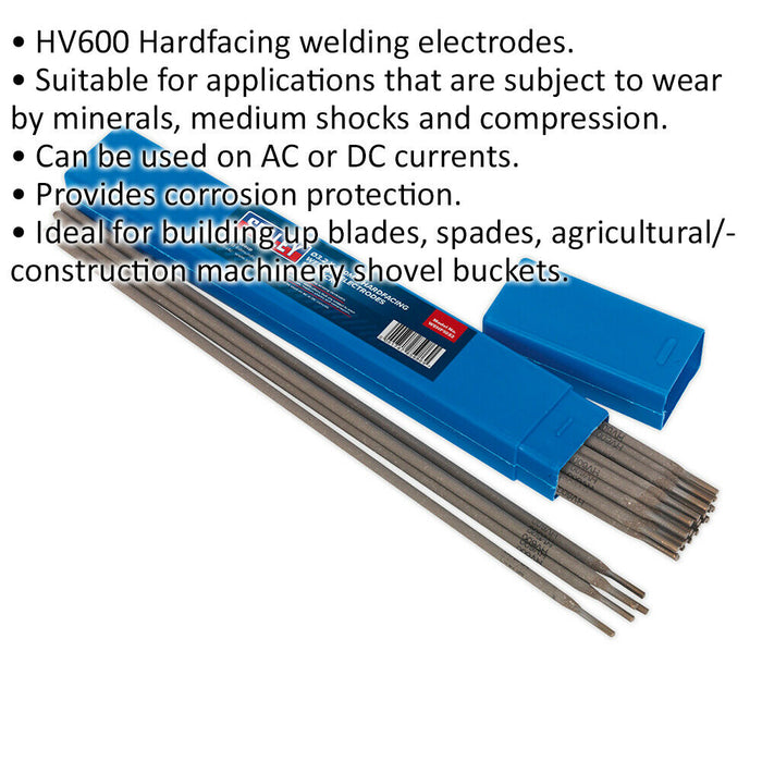 1kg PACK - Hardfacing Welding Electrodes - 3.2 x 350mm - 130A Current Arc Rods Loops