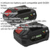 2 PACK Lithium-ion Power Tool Batteries for SV20V Series - 20V 2Ah & 4Ah Battery Loops