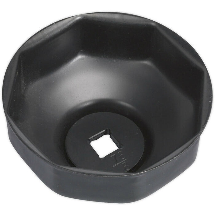 76mm Oil Filter Cap Wrench - 8 Flutes - 3/8" Sq Drive - Low Profile Design Loops