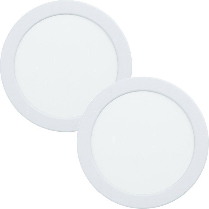2 PACK Wall / Ceiling Flush Downlight White Round Spotlight 10.5W LED 4000K Loops
