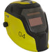 Yellow Darkening Welding Helmet - Shade Variable Control - Grinding Function Loops