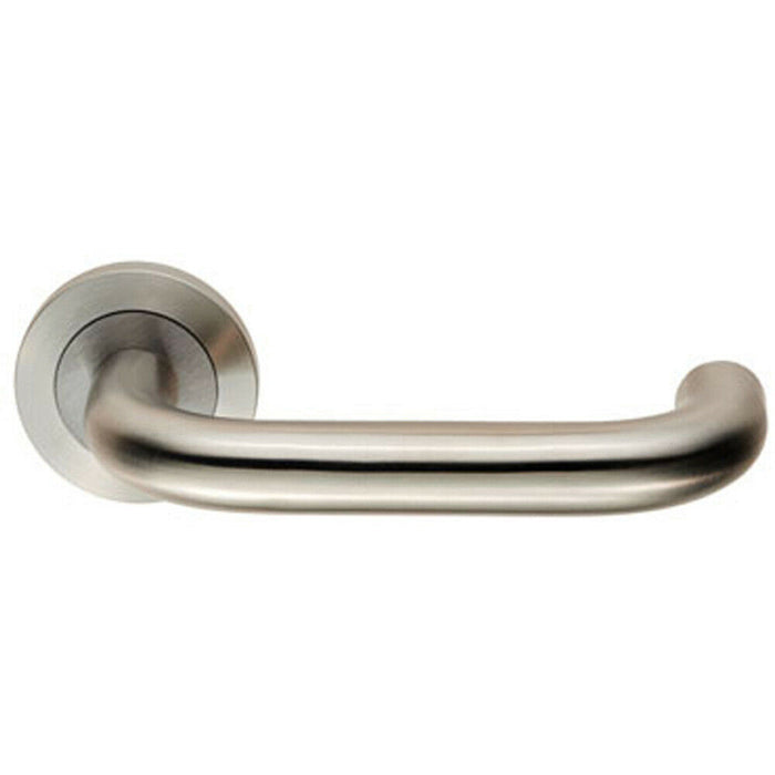 PAIR Round Bar Safety Handle Concealed Fix Round Rose Satin Stainless Steel Loops