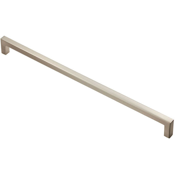Square Block Handle Pull Handle 330 x 10mm 320mm Fixing Centres Satin Nickel Loops