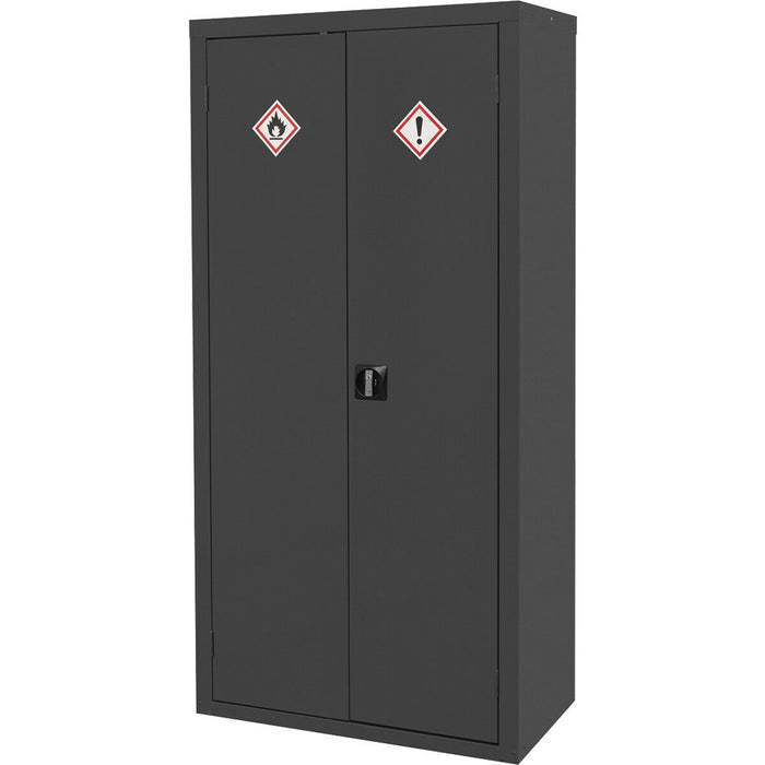 CoSHH Substance Cabinet - 900 x 460 x 1800mm - Two Doors - 2-Point Key Lock Loops