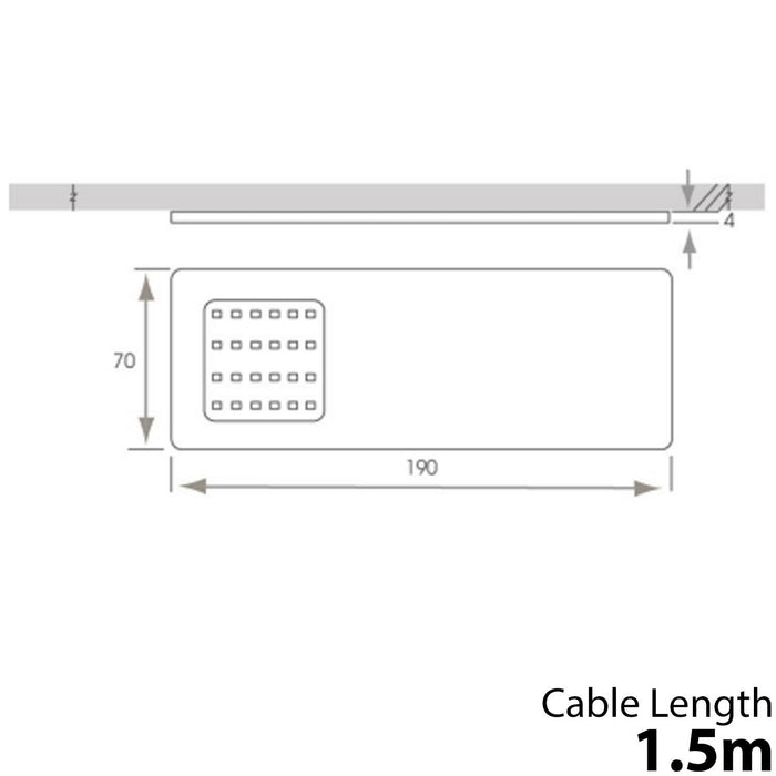 1x 5W Kitchen Cabinet Low Profile Slim Panel Light & Driver Natural White Flush Loops
