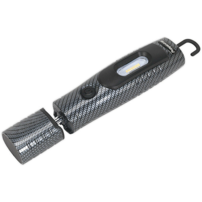 Swivel Inspection Light - 7 SMD LED & 3W SMD LED - Rechargeable - Carbon Fibre Loops