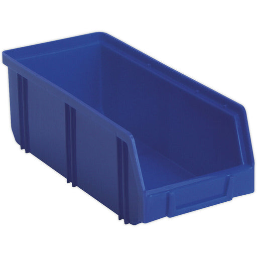 28 PACK Blue 105 x 240 x 85mm Plastic Storage Bin - Warehouse Parts Picking Tray Loops