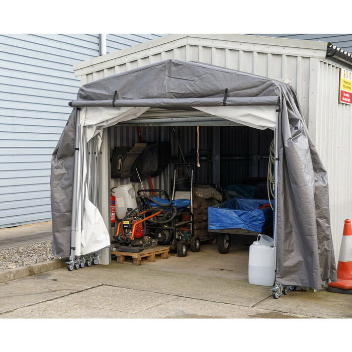 Foldable Garage Extension - 2.5m x 4.5m x 2.5m - Powder Coated Steel Frame Loops