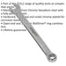 Hardened Steel Combination Spanner - 7mm - Polished Chrome Vanadium Wrench Loops
