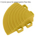4 PACK Heavy Duty Floor Tile - PP Plastic - 60 x 60mm - Yellow Corner Piece Loops