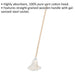 225g Pure Yarn Cotton Mop - Highly Absorbent Cotton Head - Wooden Handle Loops