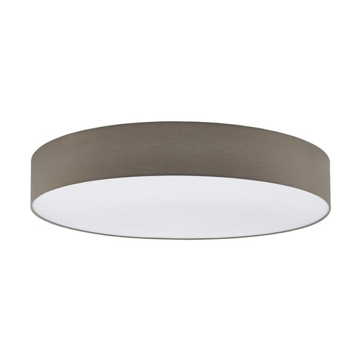 Flush Ceiling Light Colour White Shade Taupe White Fabric Bulb E27 7x25W Loops