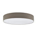 Flush Ceiling Light Colour White Shade Taupe White Fabric Bulb E27 7x25W Loops