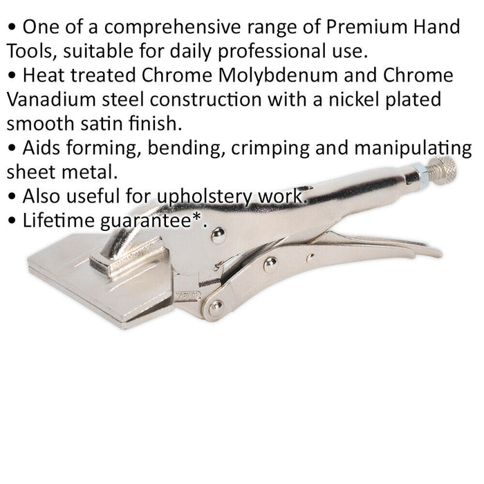 20mm Sheet Metal Clamp Pliers - 30mm Capacity Jaws -  Forming Bending Crimping Loops