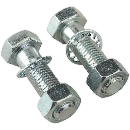 2 PACK Tow-Ball Bolts & Nuts - M16 x 55mm - Shake Proof - High Tensile Steel Loops