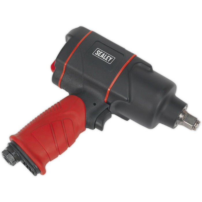 Composite Air Impact Wrench - 1/2 Inch Sq Drive - Twin Hammer - 9000 rpm Loops