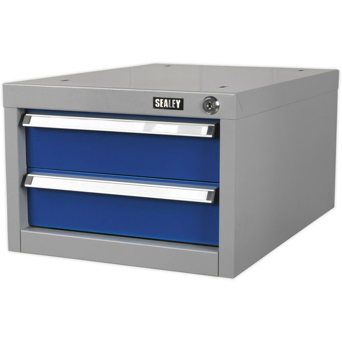 Double Slim Drawer Unit - Suits ys02557 ys02560 & ys02562 Industrial Workbenches Loops