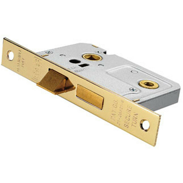 Door Handle & Bathroom Lock Pack Brass Smooth Flared Bar Thumb Turn Backplate Loops
