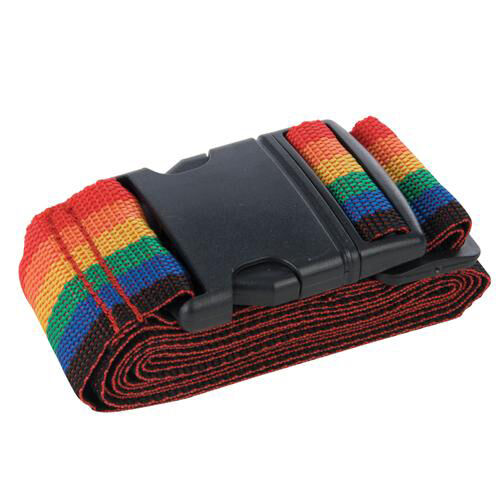 50mm x 1800mm Luggage Strap Rainbow With Buckle Suitcase Packing Travel Loops