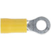 100 PACK Easy-Entry Ring Terminal - 5.3mm Dia - 12 to 10 AWG Cable - Yellow Loops