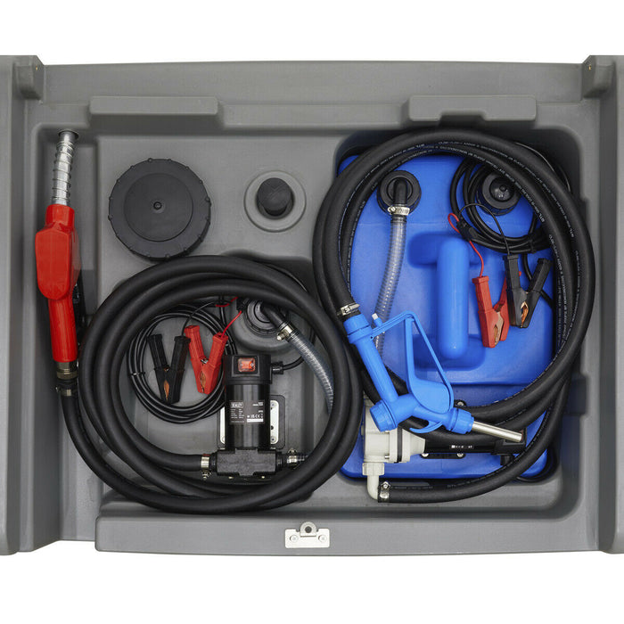 400L / 50 L Portable Combi Fuel Tank - Suitable for Diesel & AdBlue - 12V Pump Loops