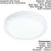 Wall / Ceiling Light White 210mm Round Surface Mounted 16.5W LED 4000K Loops