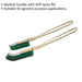 2 Piece Nylon Brush Set - Skeletal Handle - Stiff Nylon Fill - Straight & Curved Loops