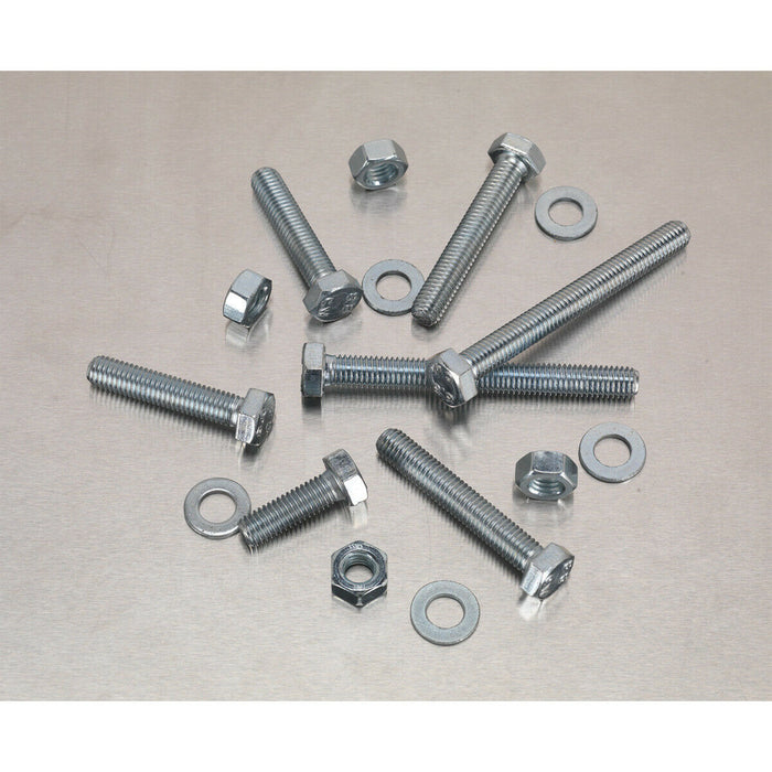 220 Piece Setscrew Nut & Washer Assortment - High Tensile Steel - M8 Metric Loops