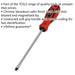 Slotted 6 x 150mm Screwdriver with Soft Grip Handle - Chrome Vanadium Shaft Loops