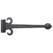 2x PAIR 381mm Ornate Sword T Hinge Black Antique Internal Decorative Door Hinge Loops