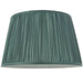 14" Elegant Round Tapered Drum Lamp Shade Fir Green Gathered Pleated Silk Cover Loops