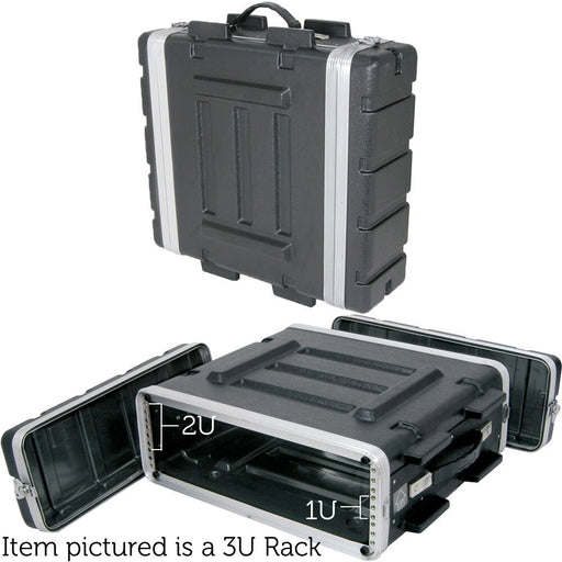 19" 8U ABS Equipment Flight Case Mixer Patch Panel Storage Box Handle Transport Loops