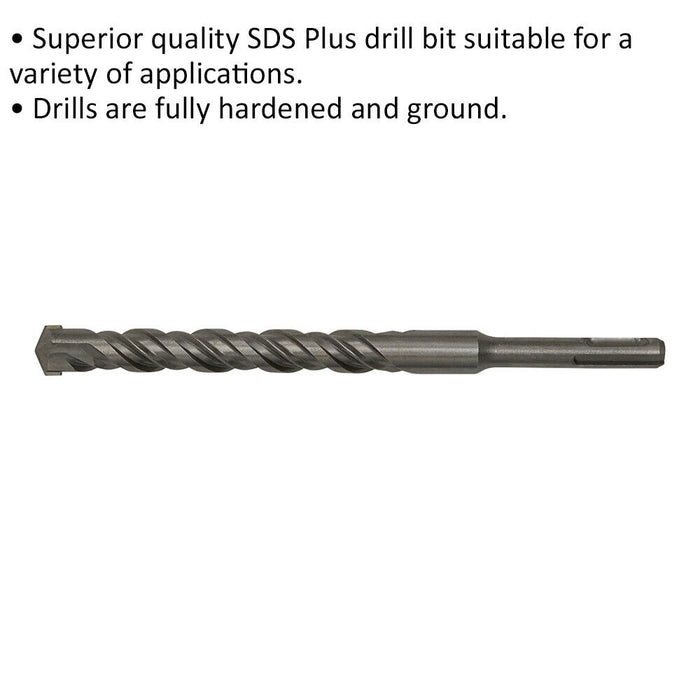 16 x 200mm SDS Plus Drill Bit - Fully Hardened & Ground - Smooth Drilling Loops