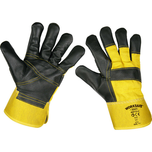 PAIR General Purpose Riggers Gloves - Strong Stitching - Hide Palm Protection Loops