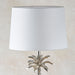 Table Lamp Polished Nickel Plate & Vintage White Linen 60W E27 GLS e10390 Loops