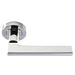 PAIR Straight Plinth Mounted Lever on Round Rose Concealed Fix Polished Nickel Loops